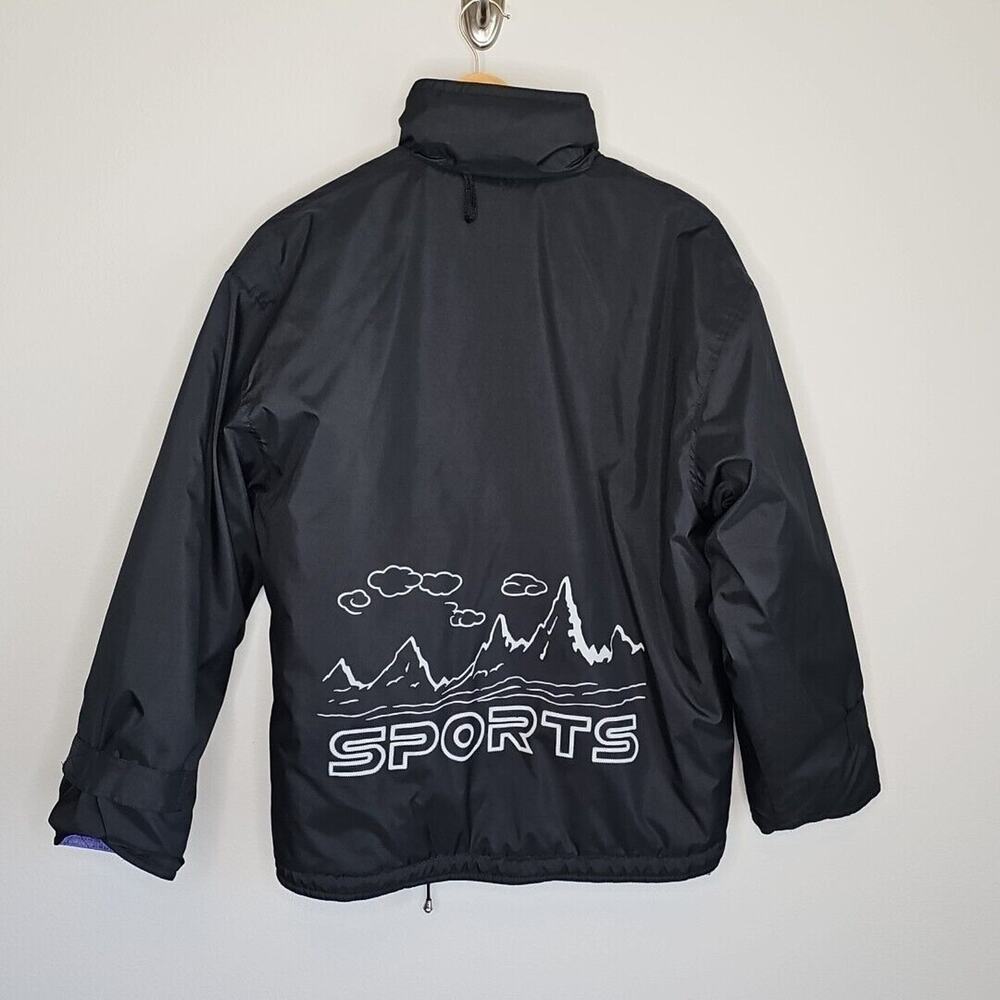 Nike Women's VTG Black Full Zip Activewear Reversible Puffer Jacket Size XL - Picture 4 of 5